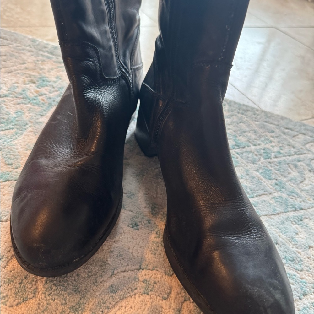 Franco Sarto Black Combat & Moto Boots
